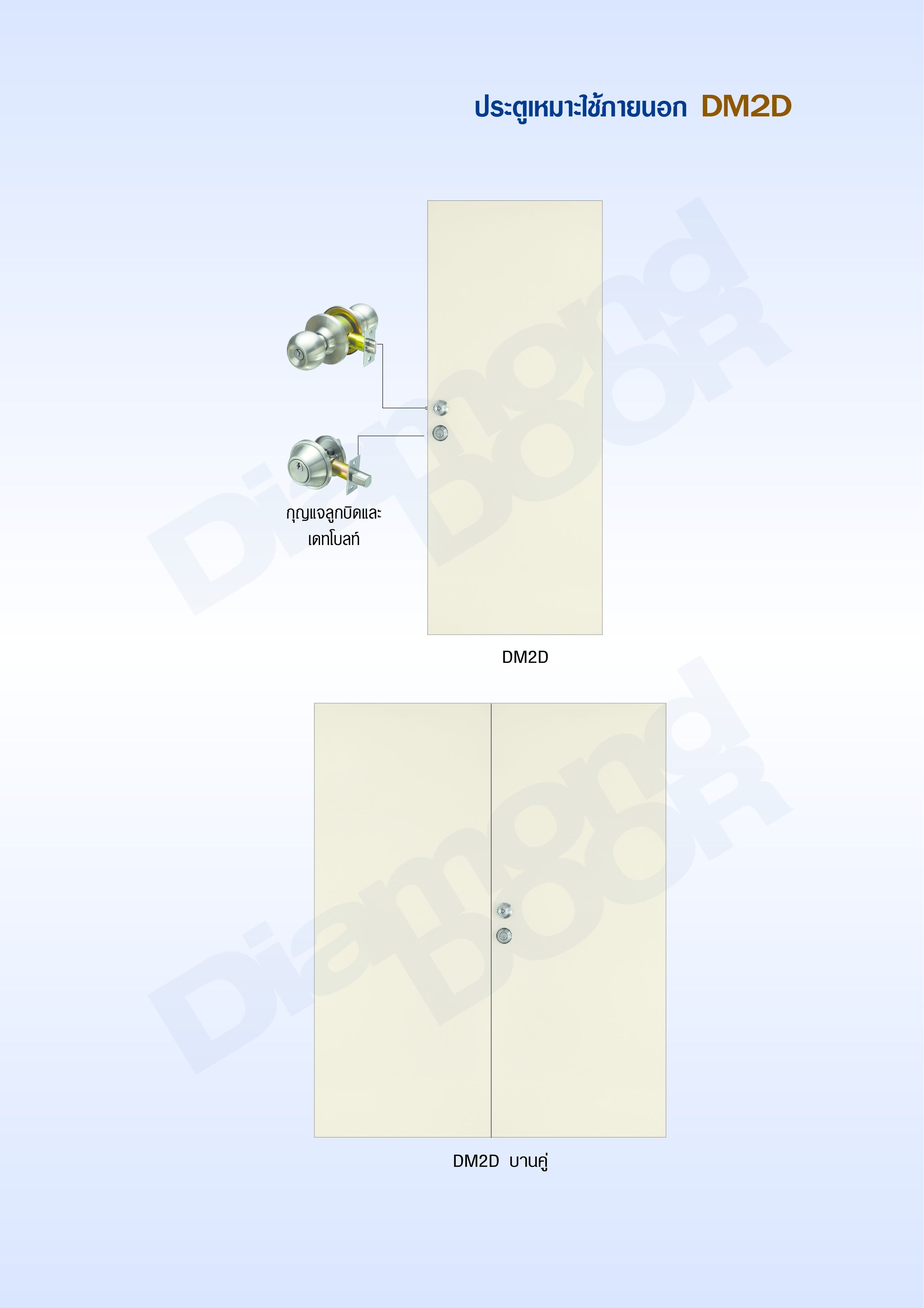 ประตูเหล็ก Diamond Door สำหรับใช้ภายนอก